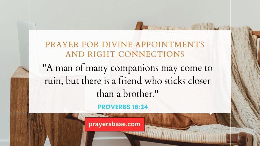 Prayer for Divine Appointments and Right Connections