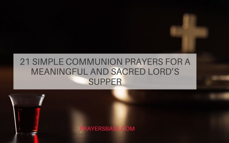 Simple Communion Prayers