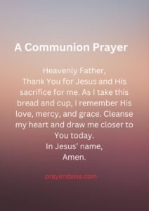 A Communion Prayer