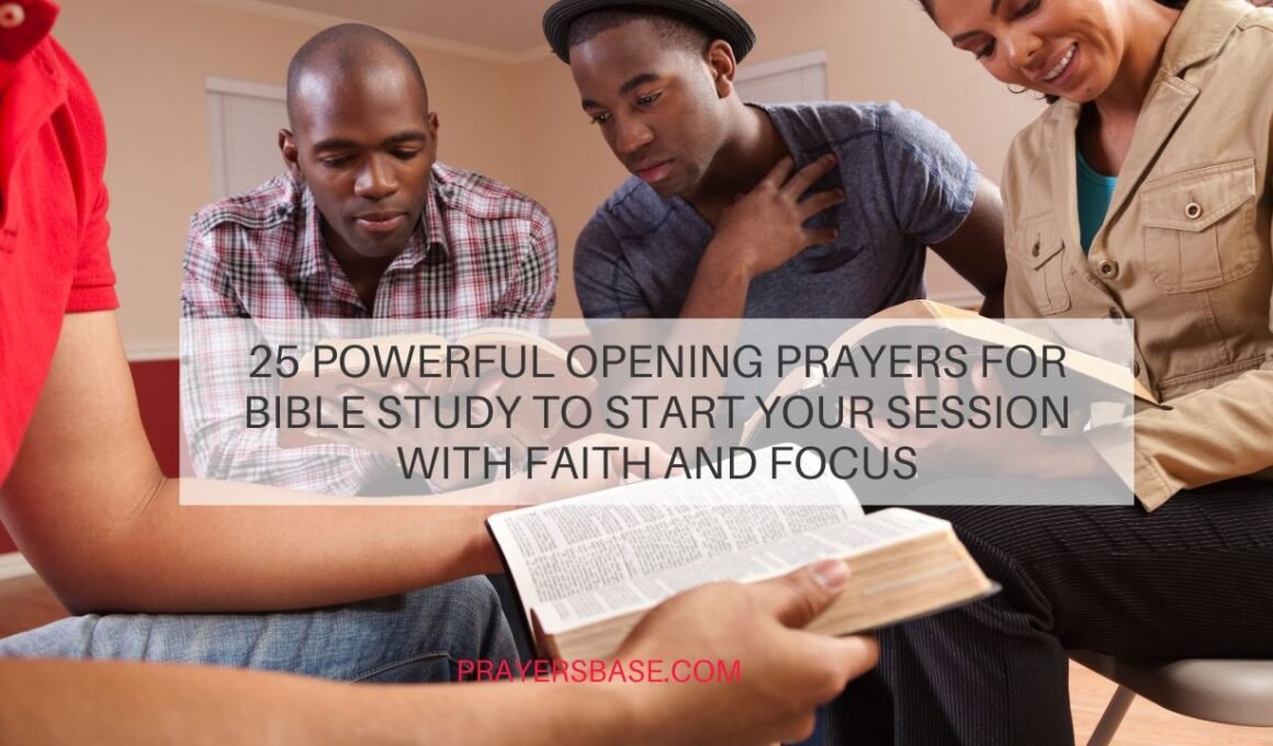 Opening Prayers for Bible Study