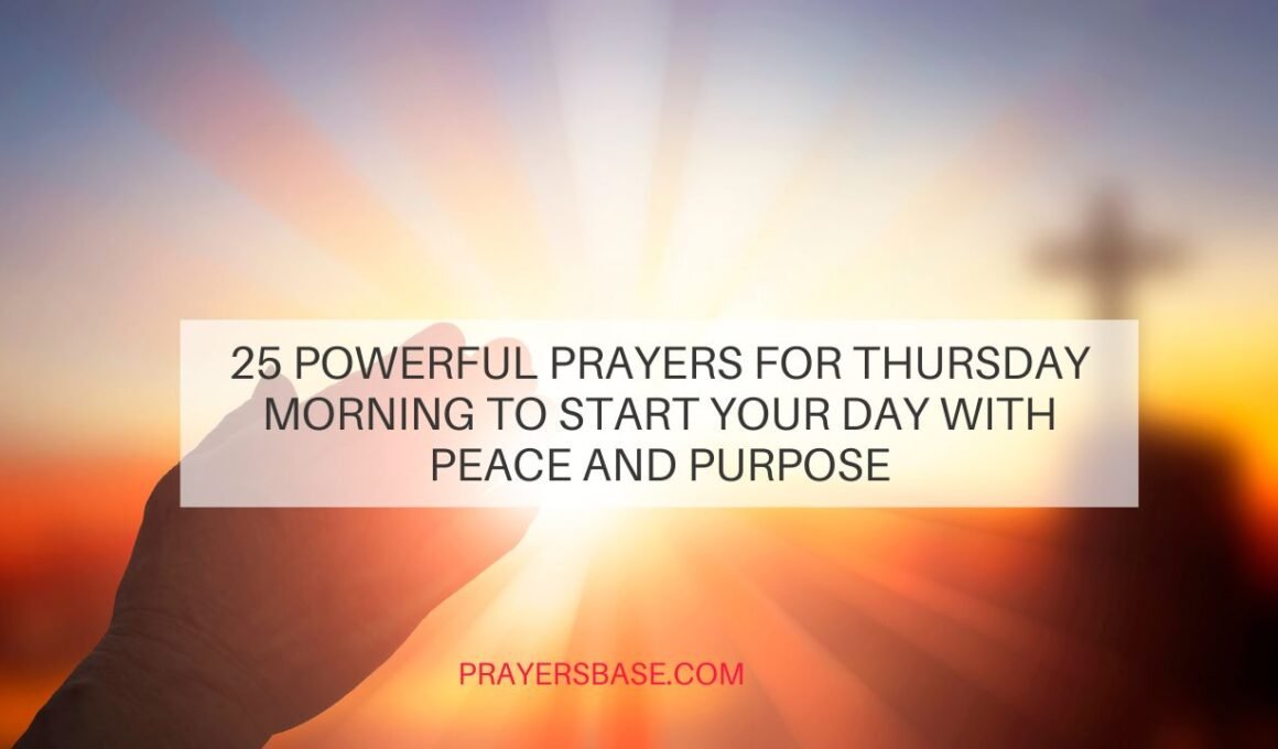 Prayers for Thursday Morning