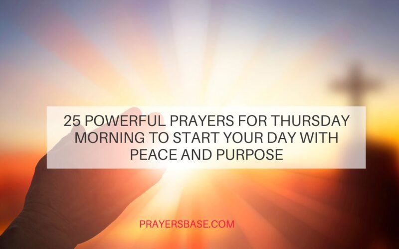 Prayers for Thursday Morning