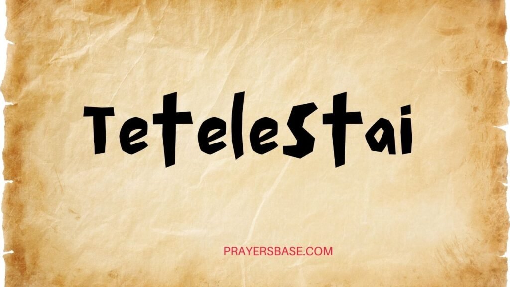 Ancient Greek papyrus or document showing the word "tetelestai"