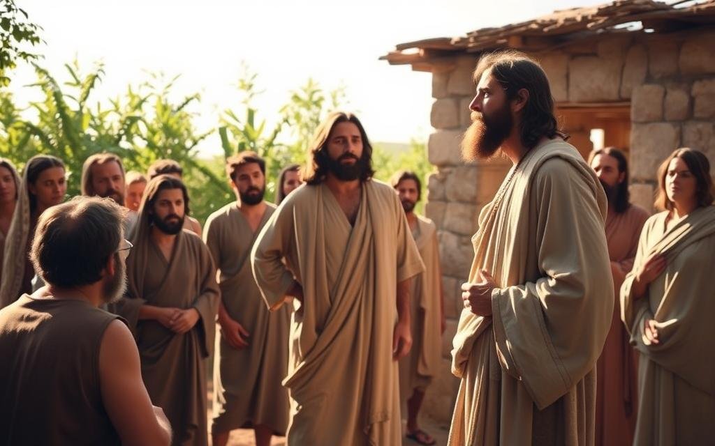 Jesus teaching about marriage and divorce