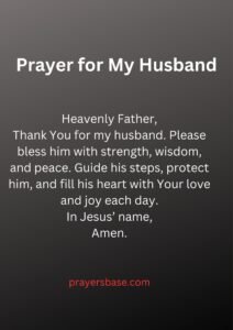 Prayer for My Husband
