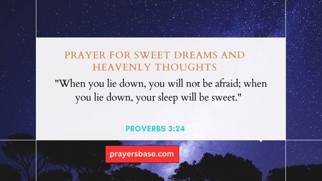 Prayer for Sweet Dreams and Heavenly Thoughts