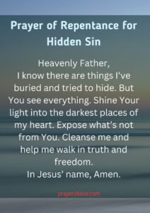 Prayer of Repentance for Hidden Sin