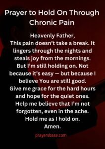 Prayer to Hold On Through Chronic Pain
