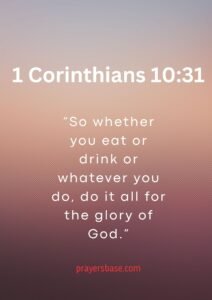 1 Corinthians 10:31