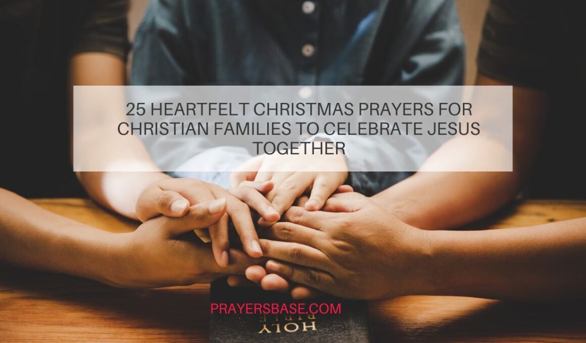Christmas Prayers for Christian Families