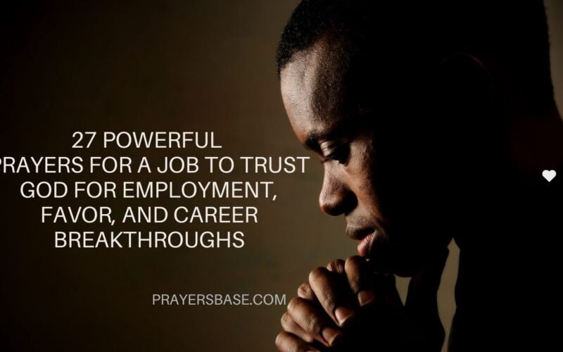 Prayers for a Job