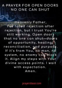 A Prayer for Open Doors No One Can Shut