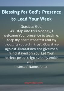 Blessing for God’s Presence to Lead Your Week