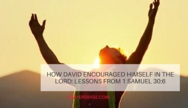 David Encouraged Himself in the Lord