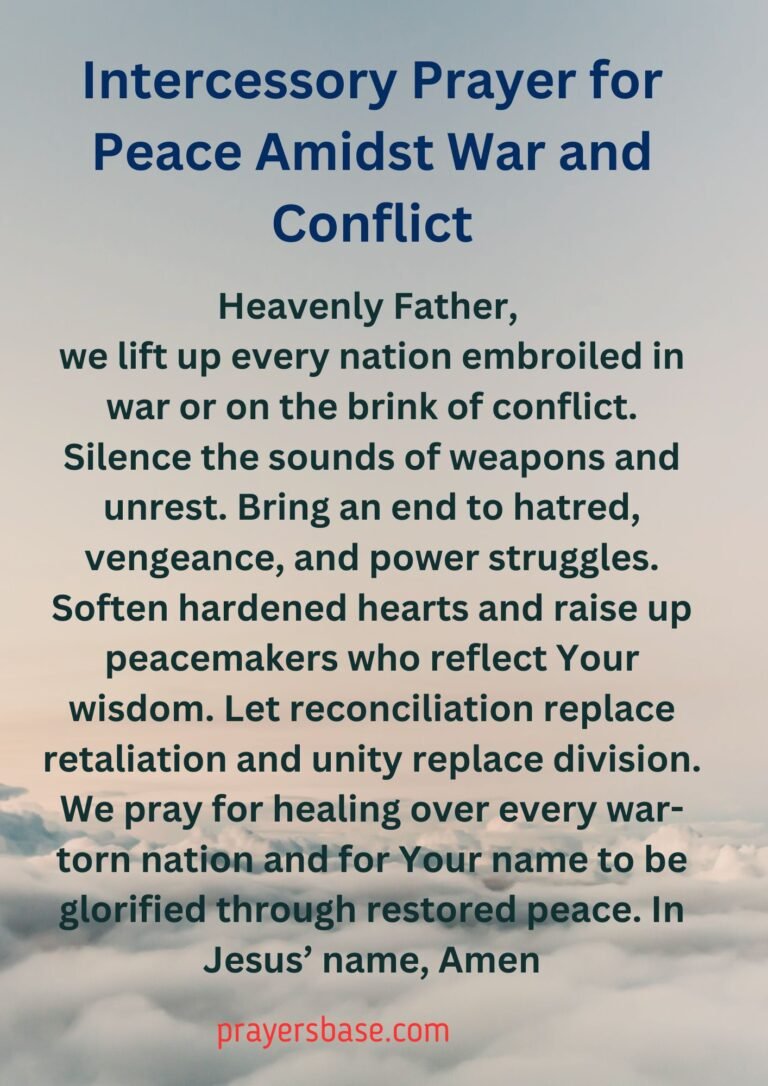 25 Intercessory Prayers for Nations to Seek God’s Mercy, Peace, and ...