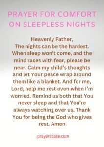 Prayer for Comfort on Sleepless Nights