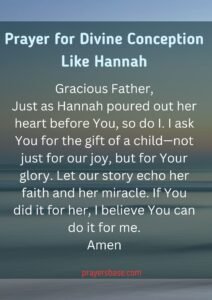 Prayer for Divine Conception Like Hannah