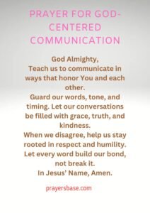 Prayer for God-Centered Communication