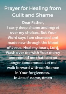 Prayer for Healing from Guilt and Shame