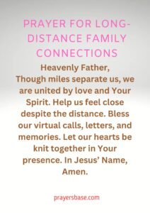 Prayer for Long-Distance Family Connections