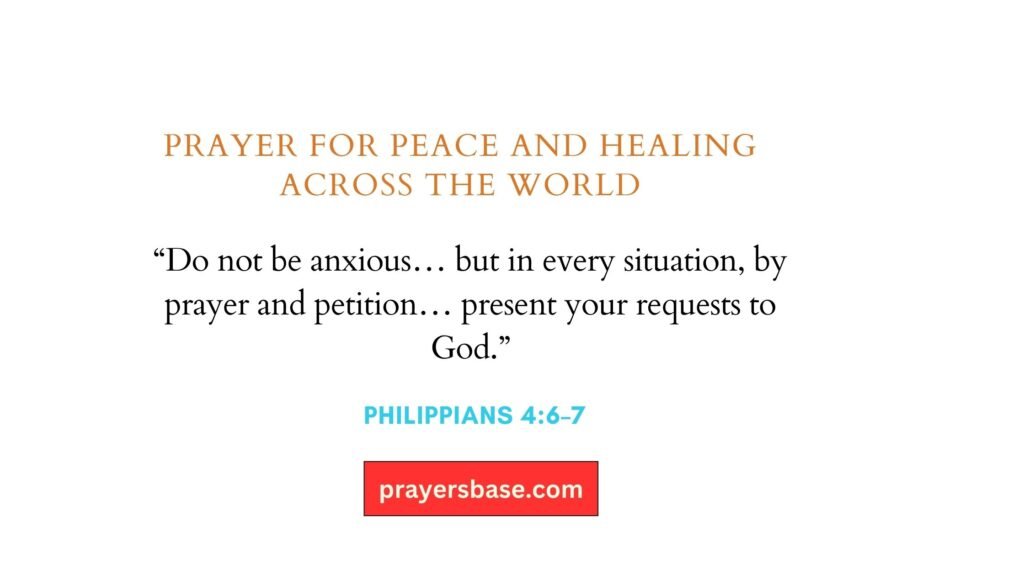 Prayer for Peace and Healing Across the World