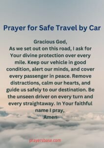 Prayer for Safe Travel by Car