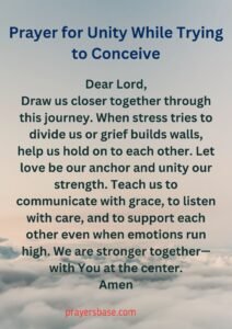 Prayer for Unity While Trying to Conceive