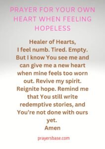 Prayer for Your Own Heart When Feeling Hopeless