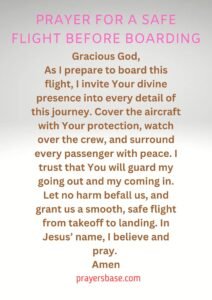 Prayer for a Safe Flight Before Boarding