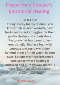 Prayer for a Spouse’s Emotional Healing
