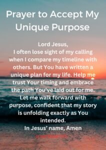 Prayer to Accept My Unique Purpose