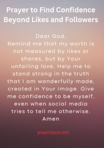 Prayer to Find Confidence Beyond Likes and Followers