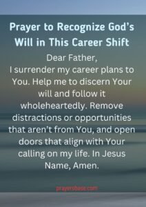 Prayer to Recognize God’s Will in This Career Shift
