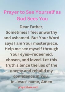 Prayer to See Yourself as God Sees You