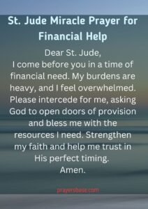 St. Jude Miracle Prayer for Financial Help