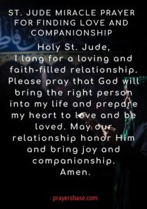 St. Jude Miracle Prayer for Finding Love and Companionship