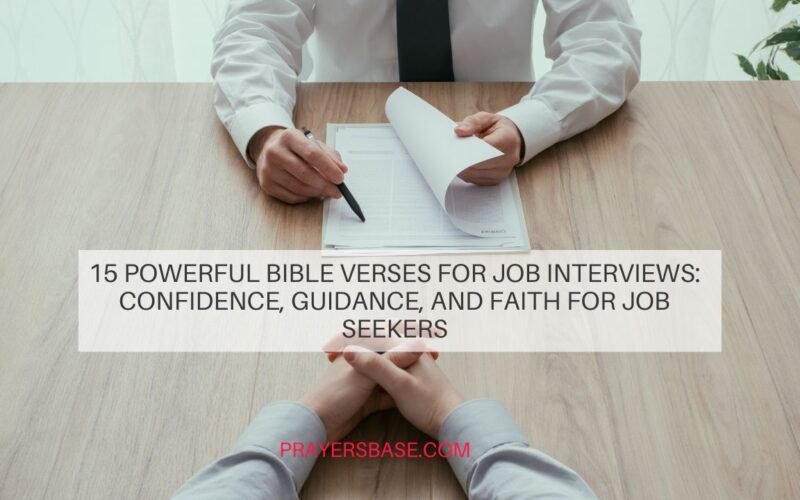 Bible verses for job interviews