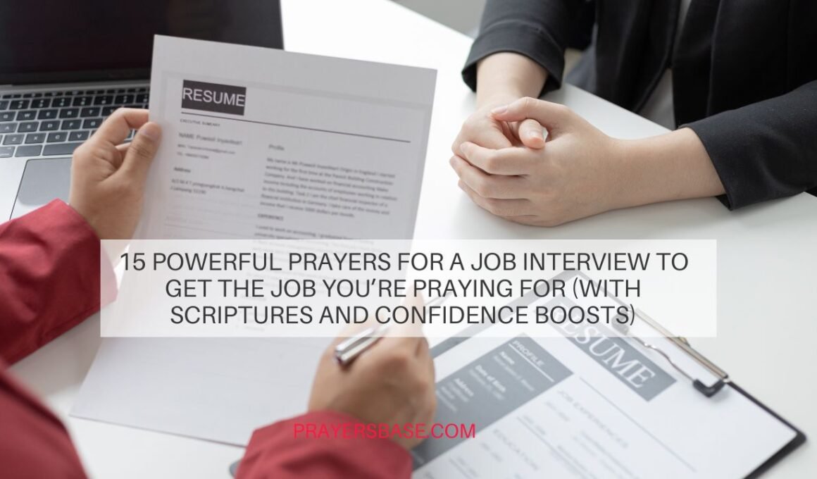 Prayers for a Job Interview