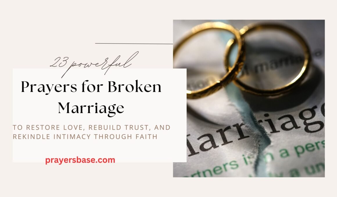 Prayers for Broken Marriage