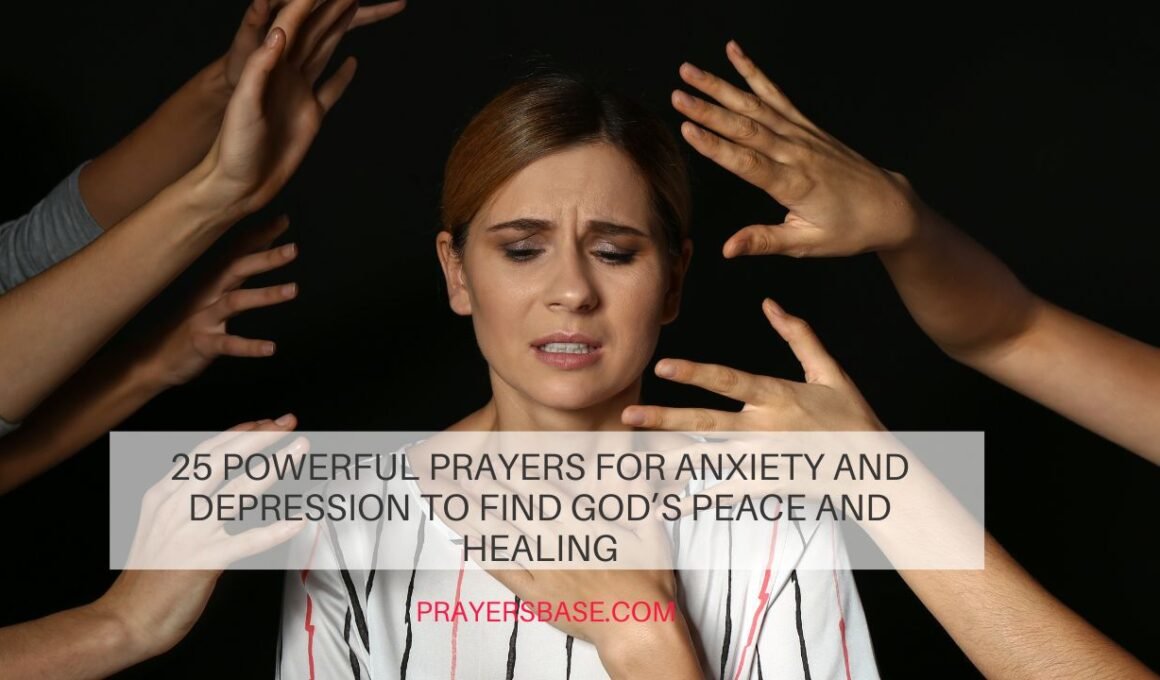 prayers for anxiety and depression