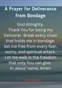 A Prayer for Deliverance from Bondage