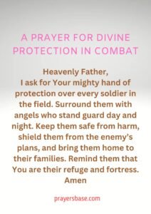 A Prayer for Divine Protection in Combat