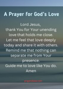 A Prayer for God’s Love