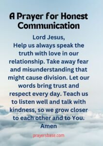 A Prayer for Honest Communication