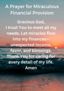 A Prayer for Miraculous Financial Provision