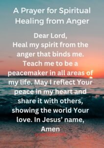 A Prayer for Spiritual Healing from Anger