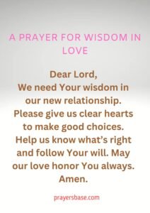 A Prayer for Wisdom in Love