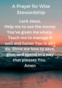 A Prayer for Wise Stewardship