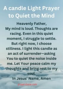 A candle Light Prayer to Quiet the Mind