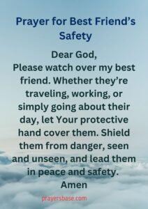 Prayer for Best Friend’s Safety
